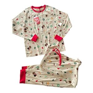Tim Hortons Timbits 100% Organic Cotton Matching  Holiday Pajama Set unisex XLT
